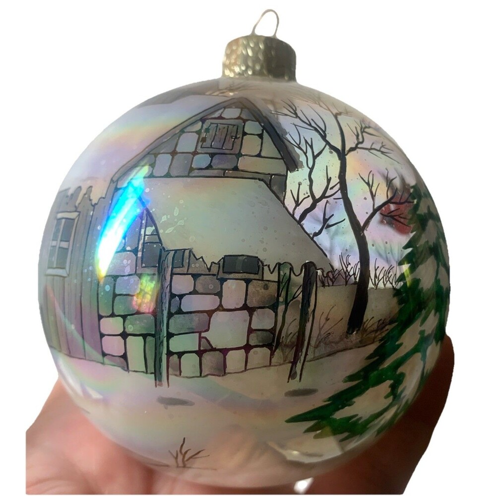 Old World Christmas Winter Mill Ornament OWC 3” With Box Holiday Decor Country